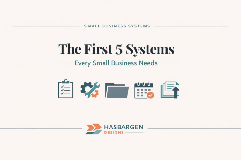 Header graphic for Productivity Tips showing teal and orange organization icons