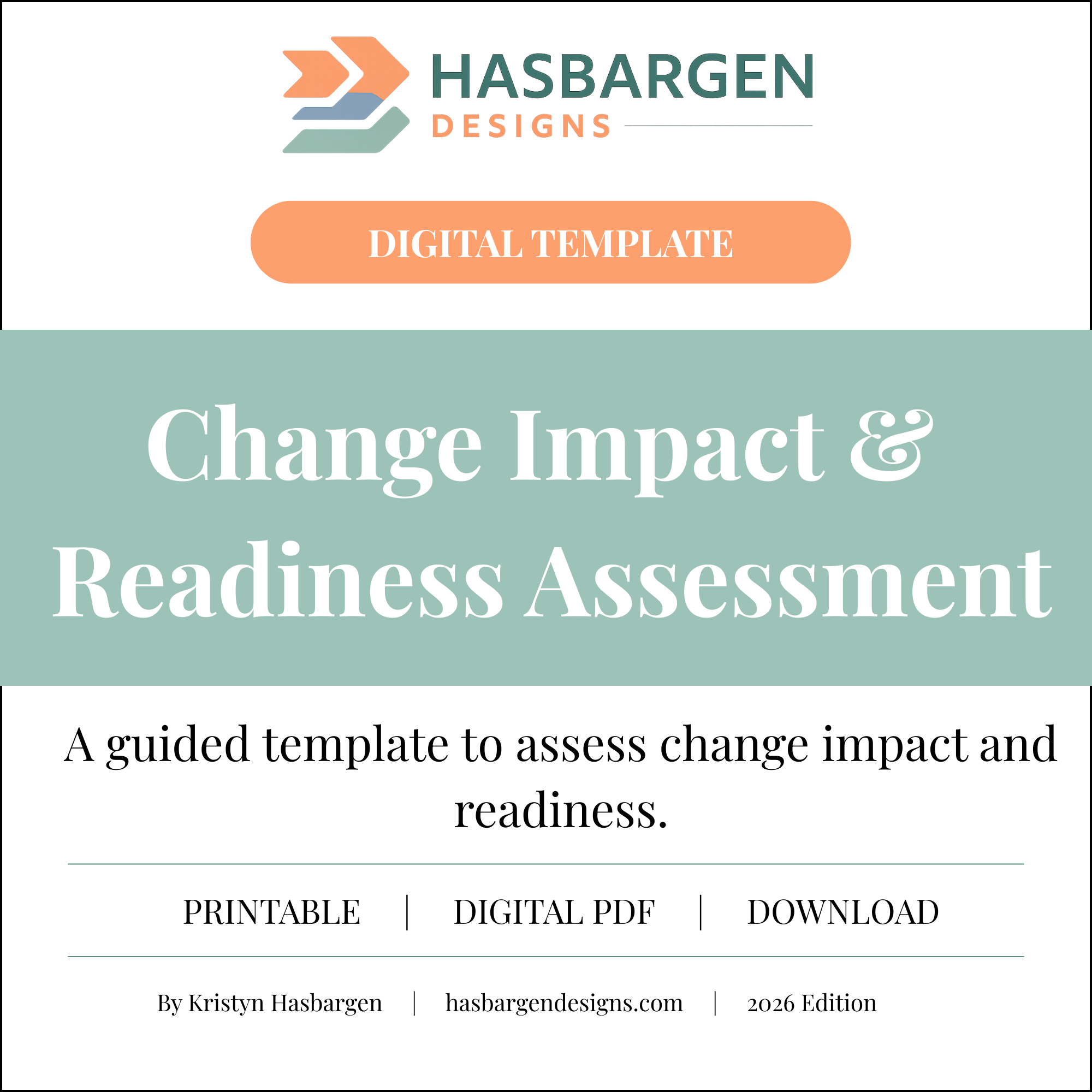 Change Impact and Readiness Assessment digital template thumbnail