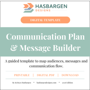 Communication Plan and Message Builder digital template thumbnail.