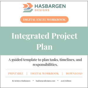 Integrated Project Plan digital Excel workbook thumbnail