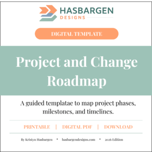Project and Change Roadmap digital template thumbnail