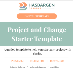 Project and Change Starter Template digital template thumbnai