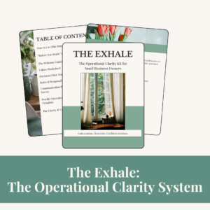 THE EXHALE operational clarity system for small businesses