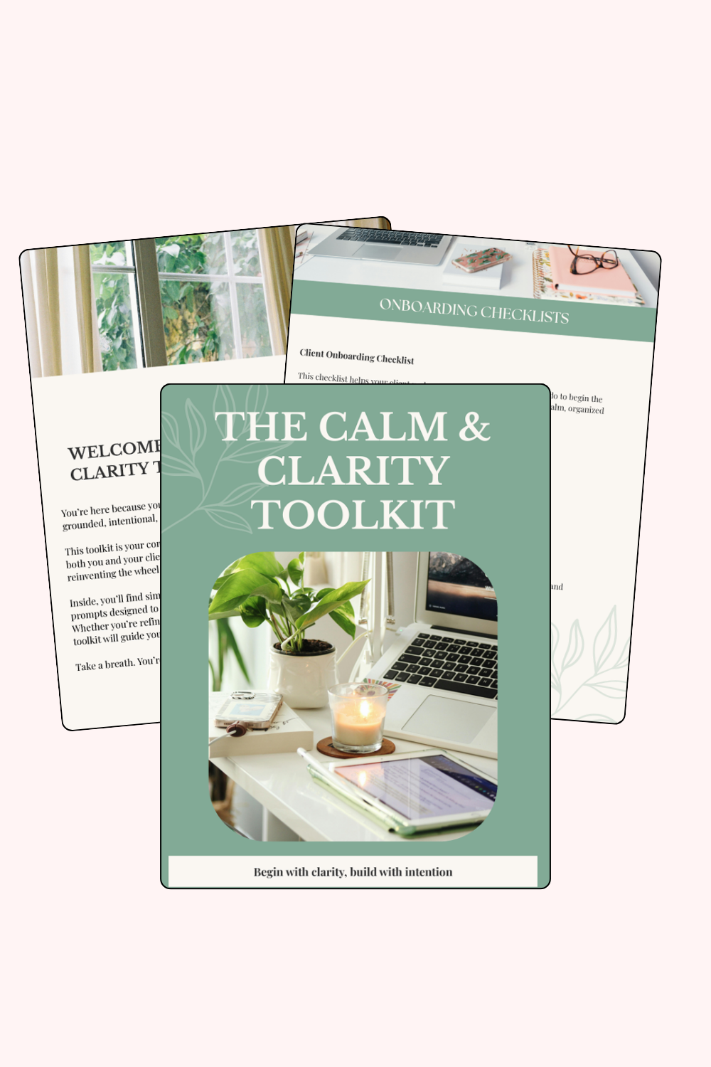 Calm and Clarity Toolkit onboarding workflow page preview